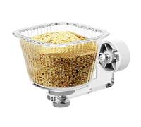 Clear Bird Feeding Bowl - 4.2" Anti-Tip Dish Solid Cage Accessory, Hygienic Food Water Holder | Acrylic Cockatiel Bird Feeder Macaw