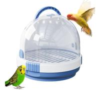 Clear Bird Travel Carrier - Parrot Travel Cage, Breathable Cage with Locking Latch | Portable Lightweight Parakeet Cage with Handle, Cockatiel Travel Cage for Hiking, Park, and Outdoor Adventures