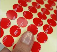 Clear, Black, Grey ~ 3M VHB™ DOUBLE SIDED Self Adhesive STICKY PADS ~ 15mm diamater x 1mm thick ~ Mounting, DIY, Automotive Tape Dots Stickers (50, Clear)