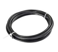 Clear/Black PVC Plastic Coated Stainless Steel 304 Wire Rope 0.4-6MM Diameter After Coating Flexible Cable for Garden Climbing Plants, Picture Hanging,Clothe(Black,0.8mmX100meters 1X19)