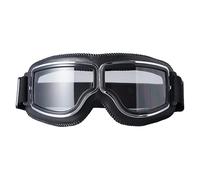 (Clear Black skin) Retro Motorcycle Glasses Men's Moto Racing Motocross Windproof Retro Goggles