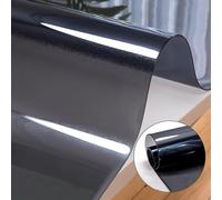 Clear Black Table Cover/Protector,100X225cm Transparent PVC Wipeable Table Cloth Waterproof Durable,Tablecloth 2mm Thick Easy to Cut Table Protectors for Dining Room Tables,Rectangle