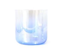 Clear Blue Cosmic Light Crystal Singing Bowl,432Hz, Quartz Chakra Bowl for Yoga Meditation, Clear Gradient Sound Bowl with Crystal Striker & O-Ring,for Yoga & Meditation