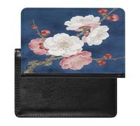 Clear Blue Spring Breeze Passport Holder for Women Men Slim Travel Wallet Travel Document Organizer ID Card Protector Case Holders PU Leather Passport Cover Credit Card Holder