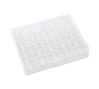 Clear Bobbin Storage Case with 25 Pieces Bobbins Sewing Machine Bobbins Container Box Sewing Reels Holder