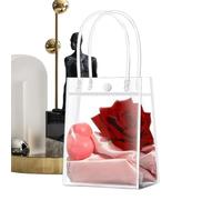 Clear Bouquet Pouches - Sturdy PVC Wrap, High-Clarity Display Sac with Reinforced Base, Professional Flower Bag for Valentine Holidays, Packaging Goods, Luxury Presentation Case for Cookie Treats