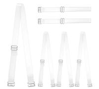 Clear Bra Straps, 3 Pairs Invisible Bra Straps Non-slip Transparent Bra Straps 15 Mm Thin TPU Straps Dance Bra Clear Straps Adjustable Clear Shoulder Straps Replacement for Women Girls Strapless Bras