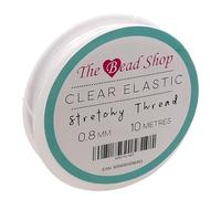 Clear Bracelet String, Elastic String for Bracelet Making - Jewellery Making Supplies - Clay Bead Stringing, Elastic Thread, Invisible Thread - 0.8mm 10 metres