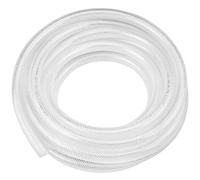 Clear Braided PVC Hose 8mm x 13mm (5/16"), 5 Metre, Reinforced Heavy Duty Tubing for High Pressure Usages, Flexible for Water Gas Oil Tube, Food Grade