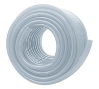 Clear Braided Reinforced PVC Pipe - 19mm internal-25mm External,Suitable for Water,Oil,Fuel and Gas,28 bar Burst Pressure (5m)