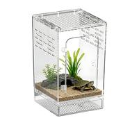 Clear Breathable Acrylic Spider Enclosure Terrarium Habitat for Reptile Frog Mantis | Clear Ventilated Tank Cage for Lizard Small Turtle Snail Snake, ER