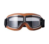 (Clear Brown skin) Retro Motorcycle Glasses Men's Moto Racing Motocross Windproof Retro Goggles