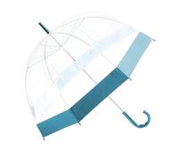 Clear Bubble Dome Umbrella Color Border, Large Transparent Windproof Rain Umbrella with Hook Handle, Wedding Party & Everyday Use Unisex (Assorted Colors)
