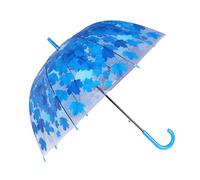 Clear Bubble Umbrella Leaf Pattern Stick Umbrella Automatic Clear Dome Umbrella See Through Dome Umbrella for Kid Adult