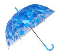 Clear Bubble Umbrella Leaf Pattern Stick Umbrella Automatic Clear Dome Umbrella See Through Dome Umbrella for Kid Adult