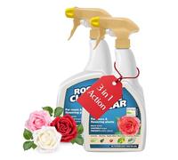 Clear Bug Spray Killer for Rose Plant - Pack of 2 x 800ml Ready to Use 3 in 1 Rose Spray Insecticide and Fungicide Insect Killer. Rose Plant Protection with Topline Card