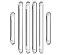 Clear Cabinet Door Bumpers Wall Protector from Furniture Chair Back Rail Adhesive Clear Cupboard Door Drawer Bumpers for Car Doors, Glass Table Top, Furniture, Laptop, Toilet Lids etc (4 Long 2 Short)