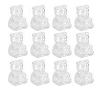 Clear Candy Jar - Cute Bear Jar, Clear Candy Jars for Gummy Coffee Bean Sugar Tea, Gummy Container with Lids, Pantry Container, Candies Containers for Pantry Kitchen Wedding Valentines