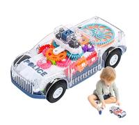 Clear Car, Sensory Car, Electric Motor Fuels Gear Motion, Radiant Lights Spark Wonder, Music Boosts Play, Secure Build Approved Safety, Stem Toy for Birthday
