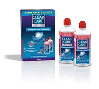 Clear Care Cleaning & Disinfecting Solution with Lens Case, Twin Pack, 12-Ounces Each