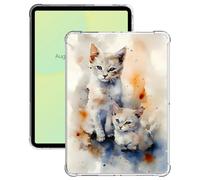 Clear Case for All New Kindle 10th Generation 6 inch 2019 Release Lightweight Ultra Slim Transparent Flexible TPU Shock Proof Tablet Cover Case - Two Colorful Cats