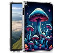 Clear Case for Fire HD 8 & HD 8 Plus 12th Generation 2022 Release Ultra -Thin Slim Lightweight Shockproof Clear TPU Silicone Back Shell Cover for Kids Women,Colorful Mushroom