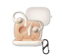 Clear Case for Honor Earbuds Open, FJIASTB Flexible TPU Shockproof Protective Cover with Carabiner for Huawei Honor Open-Ear Earbuds (Transparent)