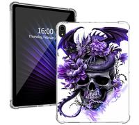Clear Case for iPad 10th Generation, for iPad 10.9 2022 Clear Case, Ultra-Thin Lightweight Cover with Soft Transparent TPU Bumpers and Precise Cutouts for iPad 10 Case 2022, Dragon Rose Skull