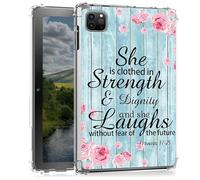 Clear Case for iPad Air 13 M3/M2 2025 2024/iPad Pro 12.9 2022/2021/2020/2018- Slim Lightweight Transparent Shockproof Protective Cover for iPad Air 13 2025,Bible Quote Proverbs 31-25