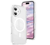 Clear Case for iPhone 12 Pro, 12N Strong Magnetic Shockproof Phone Cover with Non-Slip 3D Color Bar, Scratch Resistant Transparent Case with Camera & Screen Protection for iPhone 12. White CT