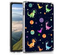 Clear Case for Kindle Fire 7 12th Generation (2022 Release) Ultra -Thin Slim Lightweight Shockproof Clear TPU Silicone Back Shell Cover for Kids Women,Dinosaurs Planet