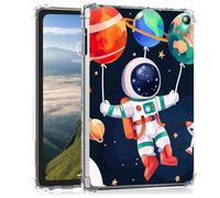 Clear Case for Kindle Fire HD 10 & 10 Plus 11th Generation 2021 Release 10.1 inch Ultra -Thin Slim Lightweight Shockproof Clear TPU Silicone Back Shell Cover for Kids Women,Astronaut Planet