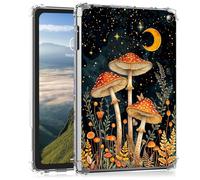 Clear Case for Kindle Fire HD 10 & 10 Plus 11th Generation 2021 Release 10.1 inch Ultra -Thin Slim Lightweight Shockproof Clear TPU Silicone Back Shell Cover for Kids Women,Mushroom Starry Sky