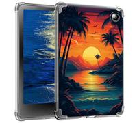 Clear Case for Kobo Libra Colour 7" 2024 Release Slim Ligthwheight Soft TPU Silicone Transparent Protective Back Cover Case for 7" Kobo Libra Colour 2024 eReader, Sunset Beach Ocean Landscape