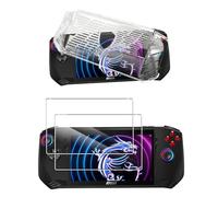 Clear Case for MSI Claw/MSI Claw A1M + 2 Pack Screen Protector ,Shock Absorption Anti Scratch Transparent TPU Protective Case for MSI Claw,Transparent