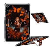 Clear Case for Samsung Galaxy Tab A8 10.5 2022 Soft TPU Cover with Foldable Kickstand & Pencil Holder, Shockproof Cover for Galaxy Tab A8 Tablet SM-X200/X205/X207, Butterflies Africa Woman