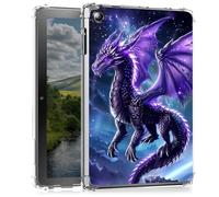 Clear Case for Samsung Galaxy Tab A8 2022 SM-X200/ SM-X205 10.5"- Slim Lightweight Transparent Shockproof Protective Cover for Samsung Tab A8 10.5",Dragon with Purple Wings
