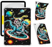 Clear Case for Samsung Galaxy Tab A9+/A9 Plus 11 inch 2023, Support S Pen Charging Soft TPU Printed Design Protective Cover, Slim Shockproof Scratch-Resistant Transparent Shell, Dinosaur Astronaut