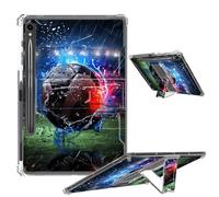 Clear Case for Samsung Galaxy Tab S9 11" 2023 Soft TPU Cover with Foldable Kickstand & Pencil Holder, Shockproof Rugged Cover for Galaxy Tab S9 2023 SM-X710/716B/718U, Asian Red Black Ball