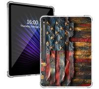 Clear Case for Samsung Galaxy Tab S9 11", Galaxy Tab S9 2023 Slim Lightweight Clear Protective Cover, Scratch Resistant Soft TPU Case for Samsung Tab S9 2023（SM-X710/X716）, Wooden America Flag