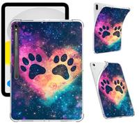 Clear Case for Samsung Galaxy Tab S9 FE 10.9" 2023, Support S Pen Charging Soft TPU Printed Design Protective Cover, Slim Shockproof Scratch-Resistant Transparent Shell, Starry Sky Dog Paw