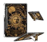 Clear Case for Samsung Galaxy Tab S9 FE 5G 2023 Soft TPU Cover with Foldable Kickstand & Pencil Holder, Shockproof Case for Galaxy Tab S9 FE 10.9'' SM-X510/X516B/X518U, Stargazing Sun and Moon