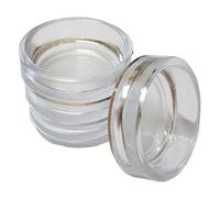 Clear Castor Cups 56mm Protect Wooden, Laminate, Tiled Floors and Carpets from Wheel Damage and Scratches Caused by Chair, Bed, Sofa and Table Legs (4, Large)