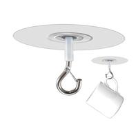 Clear Ceiling Hook - 6.5*6.5*4.5cm Damage Free Removable Adhesive Hookss, Strong Water Resistant Crystal Hooks for Hanging | Invisible Heavy Duty Hooks for Home Decorations, Plant Hangers, Wind Chimes