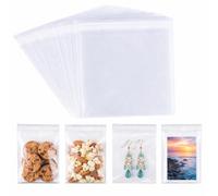 Clear Cellophane Bags with Self-Sealing Adhesive | 100 Pack Transparent OPP Bags | Resealable Gift, Bakery, Stationery & Retail Packaging (3×5 in (100 pack))