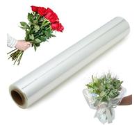 Clear Cellophane Paper, 80cm x 30m Decorated Cellophane, Cellophane Paper Roll, Cellophane Wrap for Flowers, Baskets, Crafts (Transparent)