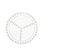 Clear Centre Locator Ruler for Perfect Circles - Transparent Circular Measuring Tool for Woodwork DIY - Accurate Marking Guide with Graduated Rings - Multi-Material Use(D)