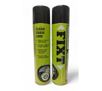 CLEAR CHAIN SPRAY 2 X 400ml AEROSOL, A CLEAR CHAIN SPRAY WITH HIGH ANTI-FLING PROPERTIES GIVING LONG LASTING PROTECTION