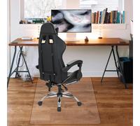 Clear Chair Mat for Hard Floors 90X120CM - PVC Transparent Floor Protector - Non-Slip Desk Chair Mat for Office & Home