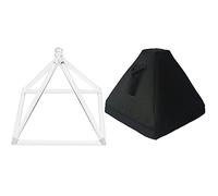Clear Chakra Quartz Crystal Singing Pyramid With Carry Case Bag, For Sound Healing Meditation Prayer, Healing Musical Instrument (Size : 9 inch)